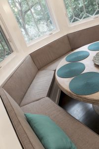 Custom Brown Circular Bench