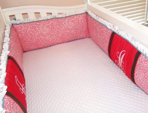 Custom Embroidered Crib Bumper