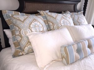 Custom King Bedding in Neutral Tones